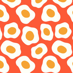 Cute pattern with fried eggs. Perfect design for posters, cards, textile, web pages.