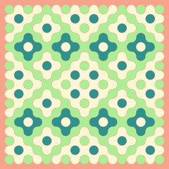 Multicolor truchet tiling connections illustration