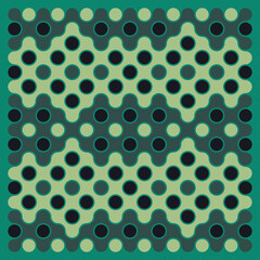 Multicolor truchet tiling connections illustration