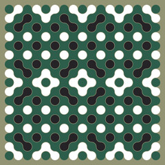 Fototapeta premium Multicolor truchet tiling connections illustration