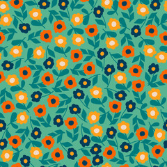 Cute seamless pattern with flowers. Vector creative floral texture. Great for fabric, textile, wallpaper and so much more