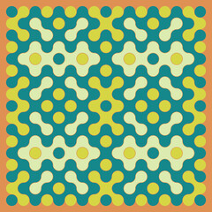 Multicolor truchet tiling connections illustration