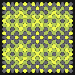 Multicolor truchet tiling connections illustration