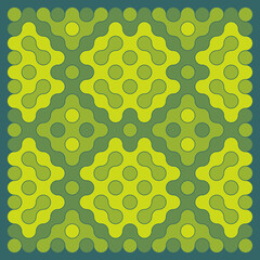 Multicolor truchet tiling connections illustration