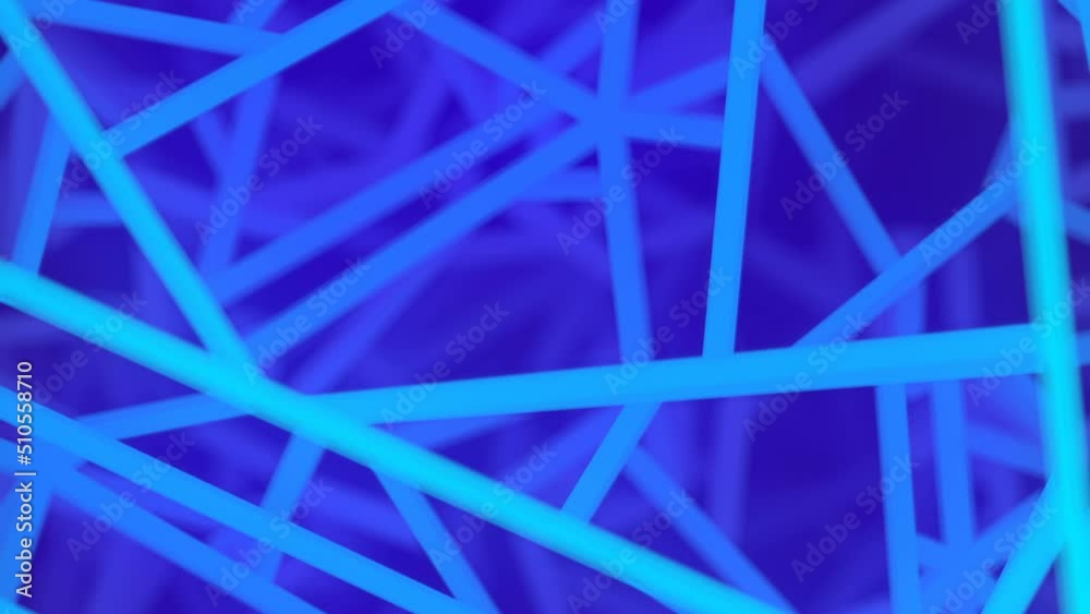 Poster Pattern of chaotically moving lines. 3d rendering digital loop animation HD