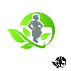 Keto diet woman illustration, logo design