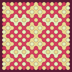 Multicolor truchet tiling connections illustration