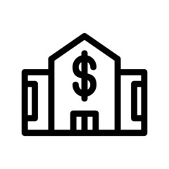 bank icon or logo isolated sign symbol vector illustration - high quality black style vector icons
