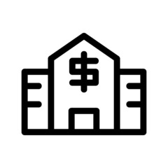 bank icon or logo isolated sign symbol vector illustration - high quality black style vector icons
