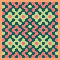 Multicolor truchet tiling connections illustration