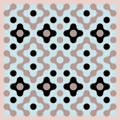 Multicolor truchet tiling connections illustration