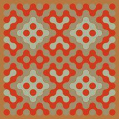 Multicolor truchet tiling connections illustration