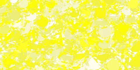Behang Light Yellow vector pattern with polygonal shapes. © Guskova