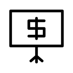 Obraz premium dollar icon or logo isolated sign symbol vector illustration - high quality black style vector icons 