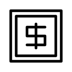 Obraz premium dollar icon or logo isolated sign symbol vector illustration - high quality black style vector icons 