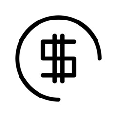 Obraz premium dollar icon or logo isolated sign symbol vector illustration - high quality black style vector icons 