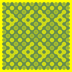 Multicolor truchet tiling connections illustration