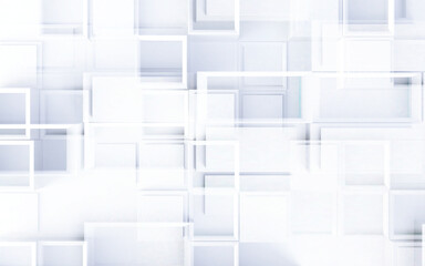 Fondo de cubos blancos. Ilustración 3d. Diseño geométrico abstracto con estructura de cubos