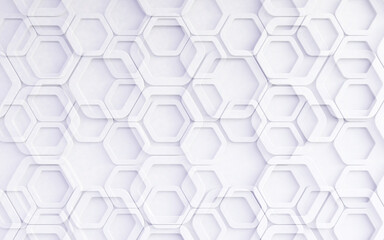 Obraz na płótnie Canvas Fondo geométrico abstracto. Patrón de diseño blanco.hexágonos y la superficie de la cuadrícula.