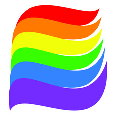 Obraz premium An abstract vector illustration of the LGBT Pride Flag 