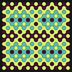 Multicolor truchet tiling connections illustration