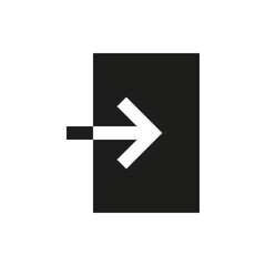 Login solid icon. Sign in glyph vector symbol.