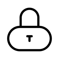 lock icon or logo isolated sign symbol vector illustration - high quality black style vector icons
