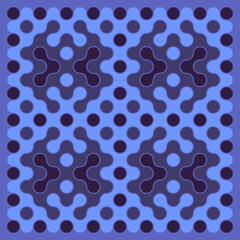 Fototapeta premium Multicolor truchet tiling connections illustration