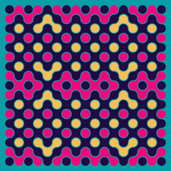 Multicolor truchet tiling connections illustration