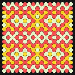 Multicolor truchet tiling connections illustration
