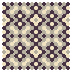 Multicolor truchet tiling connections illustration