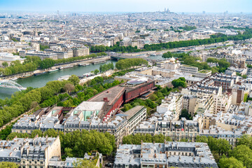 view of Paris and the Senna, France
