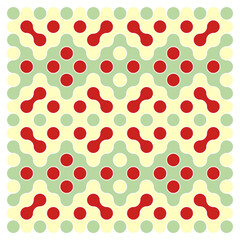 Multicolor truchet tiling connections illustration