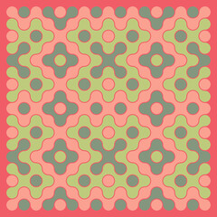 Multicolor truchet tiling connections illustration