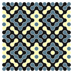 Multicolor truchet tiling connections illustration