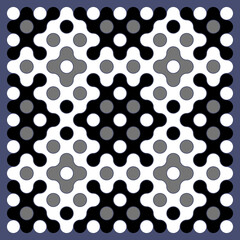 Multicolor truchet tiling connections illustration