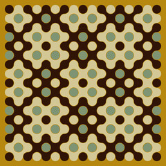 Multicolor truchet tiling connections illustration