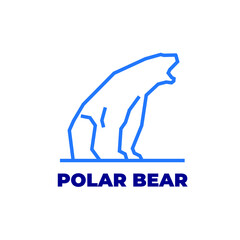 Monoline bold polar bear logo 