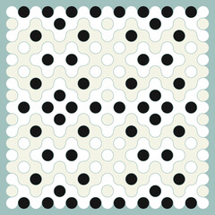 Multicolor truchet tiling connections illustration