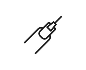 Beauty line icon on white background