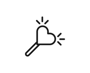 Heart line icon. Vector symbol in trendy flat style on white background. Love sing for design.