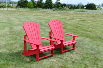 two chairs in the garden