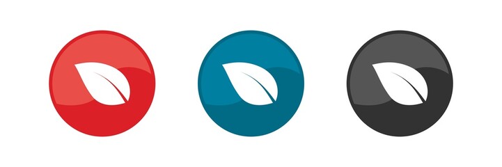 leaf icon set. illustration