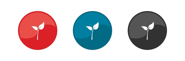 leaf icon set. illustration