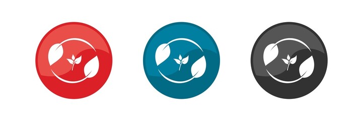 leaf icon set. illustration