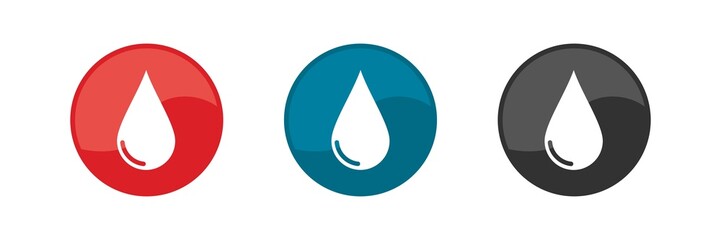 water drop icons set, illustration