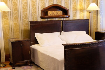 double bed in bed room