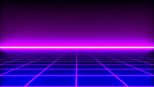 a futuristic technology background,80s style (3d rendering)