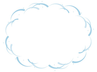 和風の波フレーム　横位置