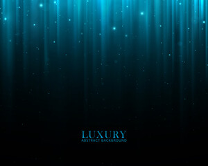 Luxury background with blue lines with glow. Various stars shine with a special light against a chic background.